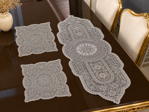 خرید رومیزی سه تکه دانتل ترک با بهترین قیمت و کیفیت
